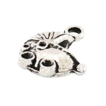 Anhänger, 16X14mm, Kinderwagen, silberfarben silberfarben