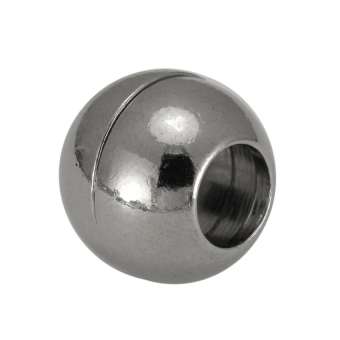 Magnetverschluss, 13X13mm, Loch-Ø 5mm, Metall, silberfarben 
