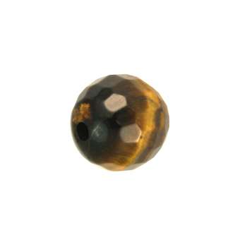 Tiegerauge (facettiert), 6mm, dunkelbraun 