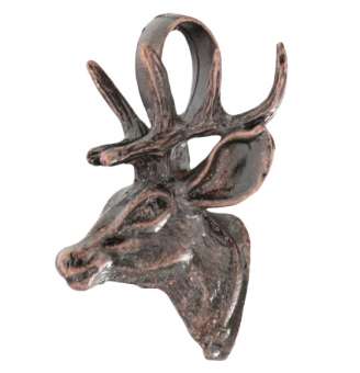 Anhänger, 28X20mm, Hirsch, Metall, kupferfarben kupferfarben