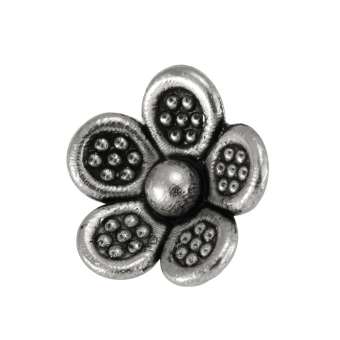 Metallanhänger "Blüte", 9X9mm, silberfarben 