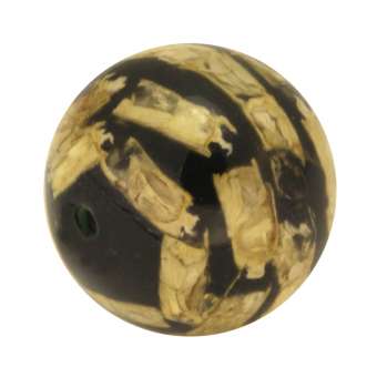 Designerperle mit Napiergras, 20mm, schwarz 