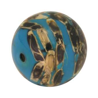 Designerperle mit Napiergras, 20mm, jeansblau 