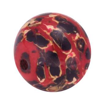 Designerperle mit Napiergras, 20mm, rot 
