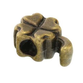 Großlochperle, Kleeblatt, 16X10mm, bronzefarben bronzefarben