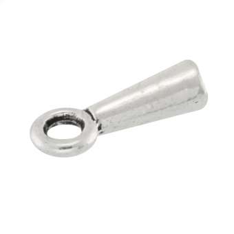 Endkappen, rund, 14X4mm, Loch-Ø 2,6mm, silberfarben silberfarben
