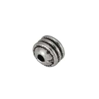Metallperle, 5X5mm, silberfarben 