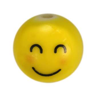 Smily Perle 'Charming', Keramik, 12mm, gelb gelb