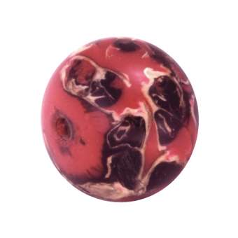Designerperle mit Napiergras, 15mm, pink 
