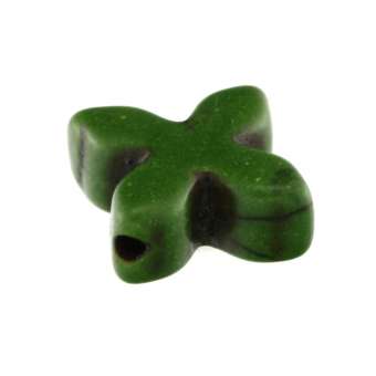 Motivperle, 15mm, modernes Kreuz, olivgrün olivgrün