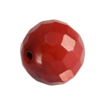 Seaweed / Seegras (Naturprodukt), 8mm (facettiert), rund, rot 