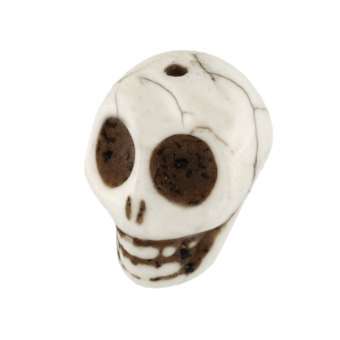 Totenkopfperle, 14X10 mm, eierschalen weiß 