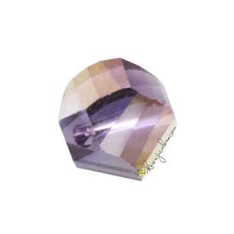 Glasschliffperle, Helix Bead, 6X6mm, hellviolett AB2x hellviolett AB2x