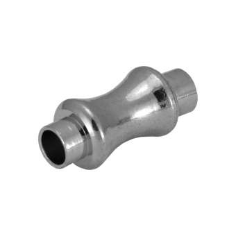 Magnetverschluss, 18X6mm, Loch-Ø 3mm, Metall, silberfarben 