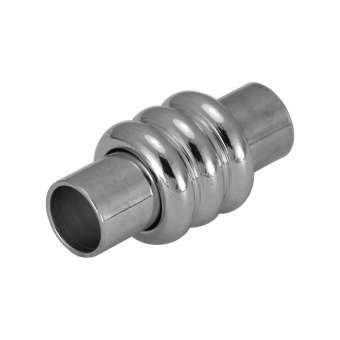 Magnetverschluss, 19X9mm, Loch-Ø 5mm, Metall, silberfarben 