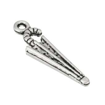 Metallanhänger "Regenschirm", 25X6mm, silberfarben 