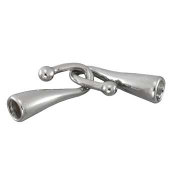 Haken- / Karabinerverschluss, 36X6mm, Metall, silberfarben 