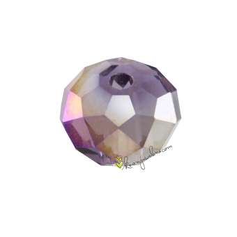 Glasschliffperle, briolette, 8X6mm, violett AB2x violett AB2x