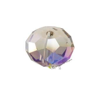 Glasschliffperle, briolette, 8X6mm, walnussbraun AB2x walnussbraun AB2x
