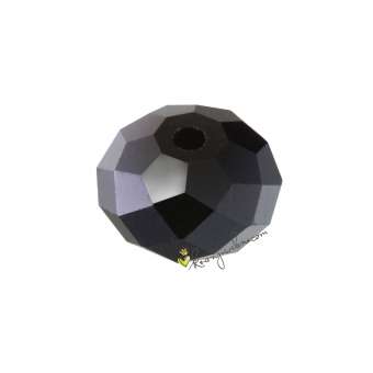 Glasschliffperle, briolette, 8X6mm, schwarz 280 HEM schwarz 280 HEM