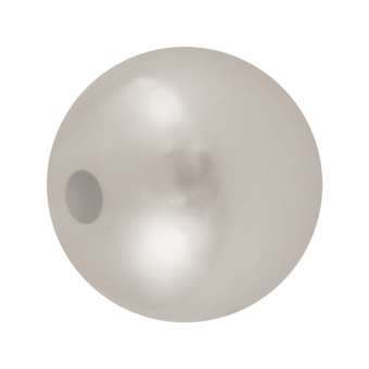 Wachsperle aus Kunststoff, 12mm, rund, eierschalen weiß eierschalen weiß