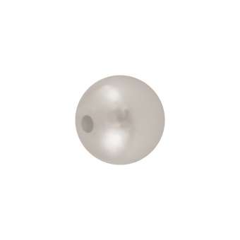 Wachsperle aus Kunststoff (10Stück), 4mm, rund, eierschalen weiß eierschalen weiß