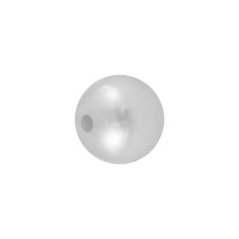 Wachsperle aus Kunststoff (10Stück), 4mm, rund, weiß weiß