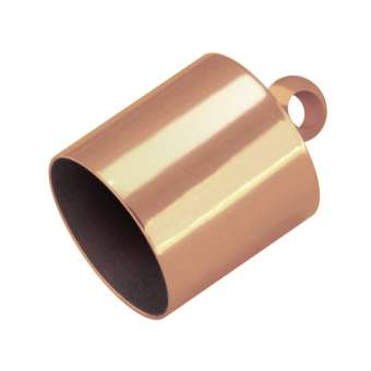 Endkappe mit Öse, Loch-Ø 10mm, 10,5X13mm, roségoldfarben Loch-Ø 10mm