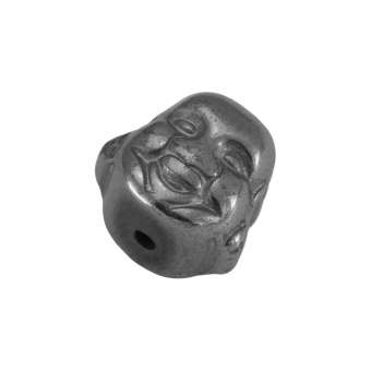 Hematite Perle (Buddha), 8X8mm, Halbedelstein, silberfarben 