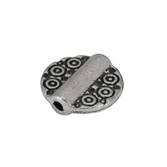 Metallperle, 10X10mm, silberfarben 