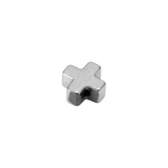 Hematite Perle (Kreuz), 4X4mm, Halbedelstein, silberfarben 