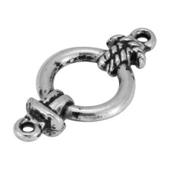 Spacer, Metall, 25X13mm, silberfarben 