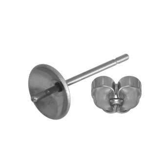 Ohrstecker aus Edelstahl, 14mm, silberfarben 