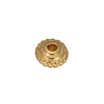 Metallperle mit Ornament, 9mm, goldfarben goldfarben