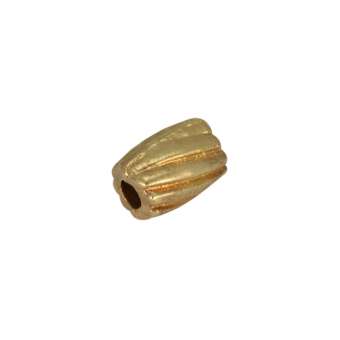 Metallperle mit Ornament, 4mm, goldfarben goldfarben