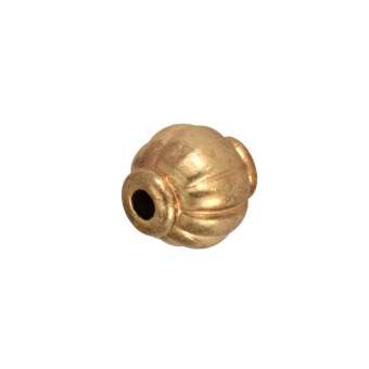 Metallperle mit Ornament, 6mm, goldfarben goldfarben