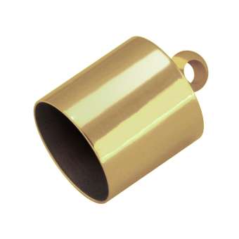 Endkappe mit Öse, Loch-Ø 10mm, 10,5X14mm, goldfarben Loch-Ø 10mm