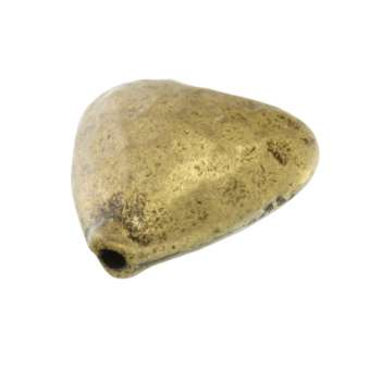 Metallperle, 14X14mm, Herz, bronzefarben bronzefarben