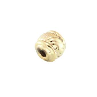 Metallperle mit Ornament, 5X5mm, rund, goldfarben goldfarben