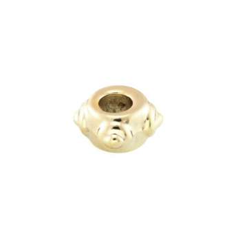 Metallperle mit Ornament, 3X5mm, rechteckig, goldfarben goldfarben