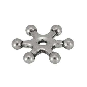 Spacer, Metall, 16X16mm, silberfarben 