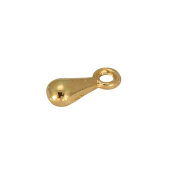 Tropfenanhänger, Metall, 7mm, goldfarben goldfarben