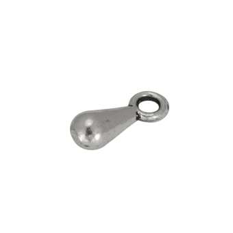 Tropfenanhänger, Metall, 7mm, silberfarben silberfarben