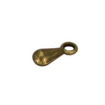 Tropfenanhänger, Metall, 7mm, bronzefarben bronzefarben