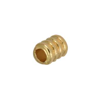 Metallperle, Metall, 4mm, goldfarben goldfarben