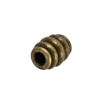 Metallperle, Metall, 6mm, bronzefarben bronzefarben