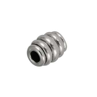 Metallperle, Metall, 6mm, silberfarben silberfarben