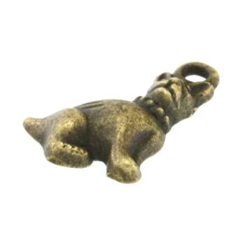 Anhänger, 15X10mm, Hund, bronzefarben bronzefarben