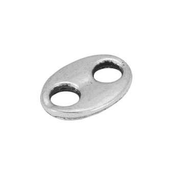 Spacer, Metall, 11X8mm, silberfarben 