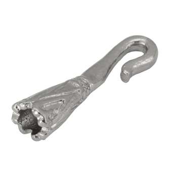Verschlussbügel, 25X7mm, Loch-Ø 4mm, Metall, silberfarben 